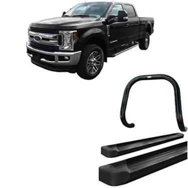 Imagem de Kit quebra mato s/barra+estribo plat aluminio preto F250