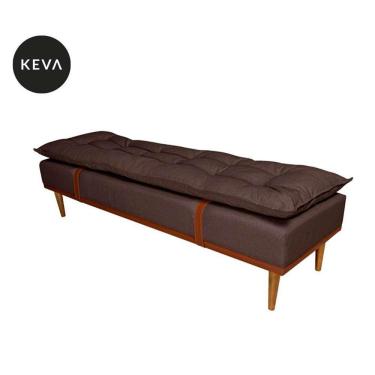 Imagem de banco 2 lugares drop marrom e l 180 cm