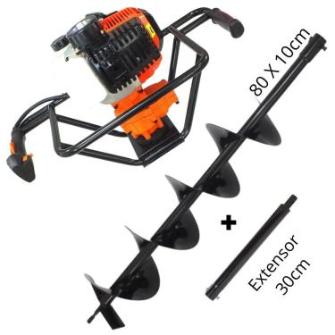 Imagem de Perfurador de Solo Profissional Vulcan VPS520 2T 52cc 2,5hp Robusto com Broca 80x10cm e...