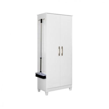 Imagem de Armário Multiuso Moval Jade 2 Portas De Giro Com 4 Ganchos Branco