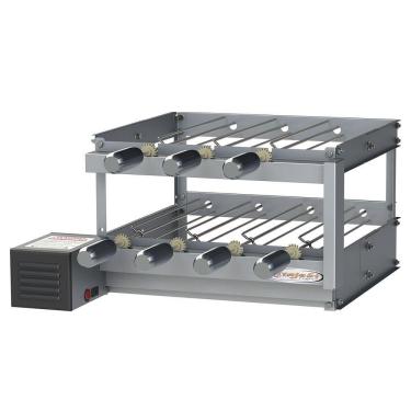 Imagem de Espeto Giratório Duplo 7 Espetos Itajobi Itagrill com Cabo Revestido
