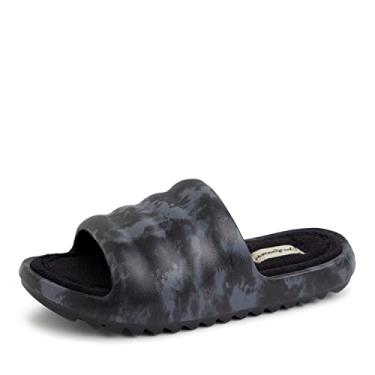 Imagem de Dearfoams Pantufa feminina Gemini Wave EVA Slide, Preto, Small