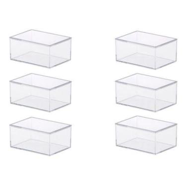 Kit caixas organizadoras c/divisória e tampa-22,5x16,5x8,5cm