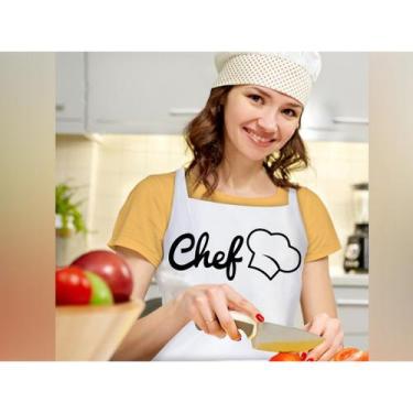 Imagem de Avental De Cozinha Vida Pratika Chef Branco - Online