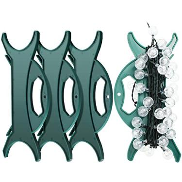 Imagem de Suporte organizador de cabos de extensão para todos os fins de luz e corda para armazenamento de cabos Atrovirens, suporte organizador de cabos de luz de Natal, pacote econômico para armazenamento de mangueira de fio (3 peças)