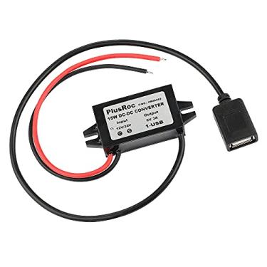 Imagem de PlusRoc Adaptador de energia para módulo debaixo DC-DC conversor à prova d'água 12V/24V para 5V (conector fêmea USB-A)