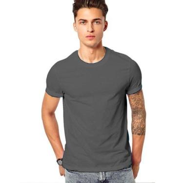 Imagem de Camisetas Masculinas Slim Básicas Algodão Premium Malha 30.1 - Meimi A