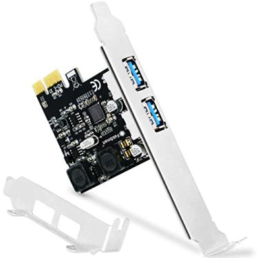 Imagem de FebSmart Placa de expansão PCI Express USB 3.0 Superspeed de 5 Gbps de 2 portas para computadores desktop Windows, Mac OS X e Linux, tecnologia autoalimentada integrada, sem necessidade de fonte de