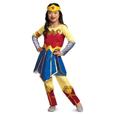 Imagem de Wonder Woman Costume for Kids, Official Adaptive Wonder Woman Jumpsuit with Skirt, Child Size Small (4-6x)