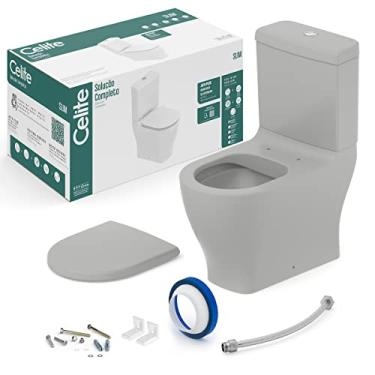 Imagem de Kit Vaso Sanitário com Caixa Acoplada e Assento Soft Close Slim Celite
