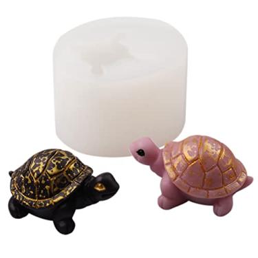 Imagem de EORTA Molde 3D tartaruga resina fundição 5 cm mini bonito animal silicone vela molde para fabricação de sabão para decoração de argila de polímero de cera aromática