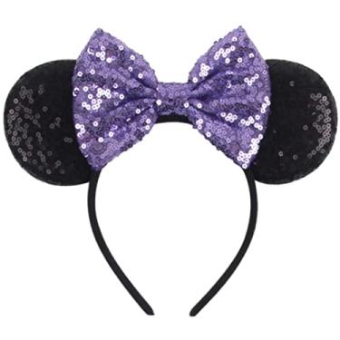 Imagem de Orelhas de Mickey Roxas, Orelhas de Mickey Brilhantes, Orelhas de Mickey Margarida, Orelhas de Minnie, Orelhas Lilás Mickey