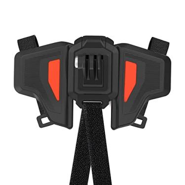 Imagem de Suporte de capacete de ajuste de aço, queixo frontal, câmera esportiva dobrável, queixo 133,6 x 77,84 x 40 mm para Gopro10/9/8