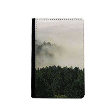 Imagem de Porta-passaporte Mountain Fog Forest Cloud Sky Notecase Burse carteira capa porta-cartão, Multicolor