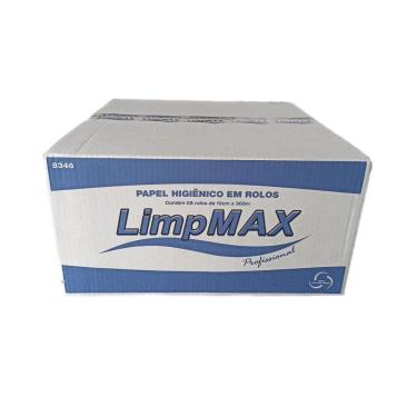 Imagem de Papel Higiênico Branco 100% Celulose - folha simples - Rolão 8x300m - Limpmax