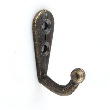 Imagem de KIZQYN Ganchos de casaco vintage liga de zinco porta ganchos de quarto gancho de cabide para roupas casaco chapéu saco de toalha cabide de parede de banheiro rack de casaco montado na parede (tamanho: 20 peças)