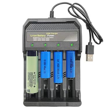Imagem de bateria lítio - 4 Slots 18650 Charger Carregamento Independente - Carregador inteligente bateria íon lítio recarregável 3,7 V para 18650 Fovolat