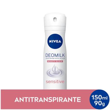 Imagem de Desodorante Aerosol Antitranspirante Nivea Feminino Deomilk Beauty Elixir Sensitive com 150ml 150ml
