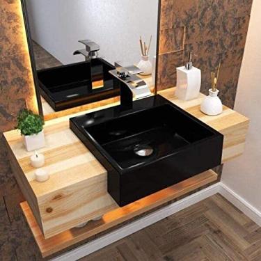 Imagem de Cuba de Semi Encaixe para Banheiro XQ395 Quadrada Compace