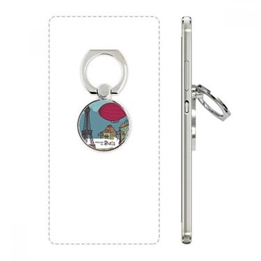 Imagem de Suporte de anel de telefone com paisagem e paisagem da Torre Eiffel da Paris Airship, França