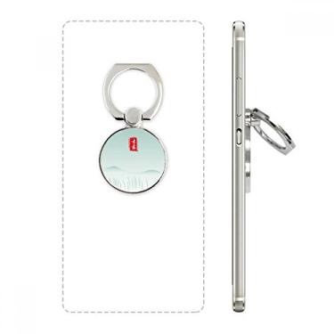 Imagem de Cold Dew Twenty Four Solar Term padrão anel de telefone suporte de laço ajustável