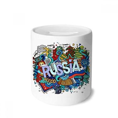 Imagem de DIYthinker Ilustração de cassino de inverno Rússia caixa de dinheiro caixa de cerâmica porta-moedas presente de cofrinho