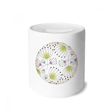 Imagem de DIYthinker Line Dente-de-leão Flor Planta Dinheiro Caixa de Cerâmica Porta-Moedas Presente