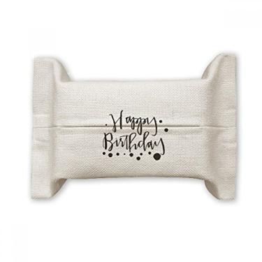 Imagem de Presentes de aniversário Feliz Aniversário Blessing Best Wishes Suporte de capa de papel de tecido de algodão saco de linho