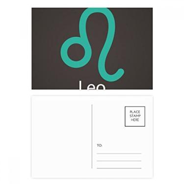 Imagem de Conjunto de cartões postais de aniversário com estampa de Constelação de Leão de Julho de Agosto