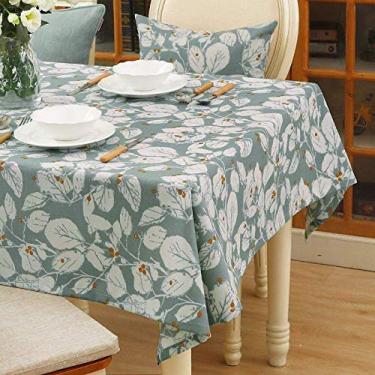 Imagem de toalha de mesa retângulo tecido impressão design qualidade capa de mesa durável decorações de casamento folha bainha 140 × 240 cm