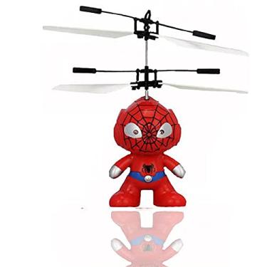Imagem de Bola voadora de controle remoto Red Spaceman brinquedo voador para crianças meninos e meninas com LED colorido piscante helicóptero bola de indução infravermelha presente para crianças jogos internos