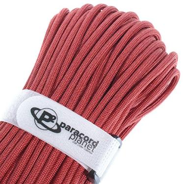 Imagem de Corda de paraquedas de sobrevivência militar MIL-SPEC 103 pés contínuos 750+ força de tração – Autêntico MIL-C-5040-H, tipo IV 3/16" (5 mm) Diâmetro 100% corda de nylon, Vermelho