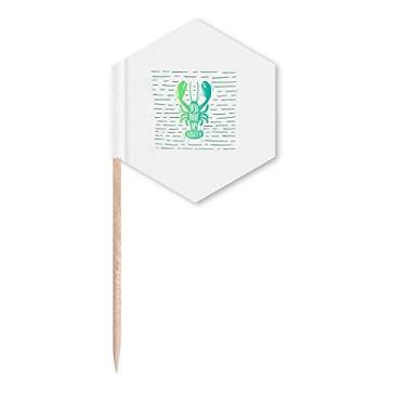 Imagem de Piranhas de lagosta, grande, Art Deco, presente, bandeiras de palito, palitos de cupcake, festa celebração