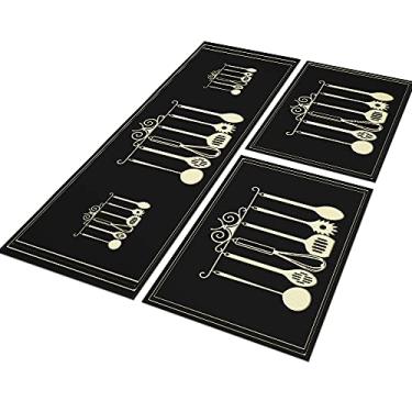 Imagem de Tapete de Cozinha Kitchein Itens 120x40 + 2 Capachos 60x40