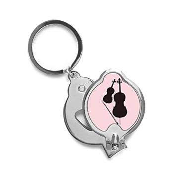 Imagem de Cortador de unhas de violino com instrumento clássico, tesoura de aço inoxidável