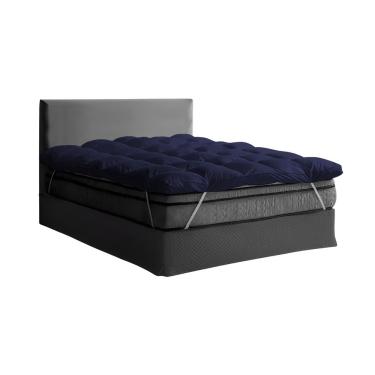 Imagem de Pillow Top Protetor De Colchão Cama Casal Queen Size Azul