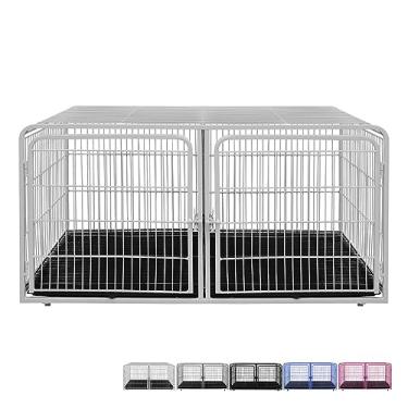 Imagem de Canil Gaiola Duplo Superior Cães Cachorro Pet Shop Tosa Cor:Branco