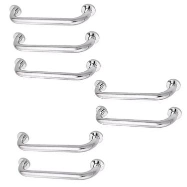 Imagem de Alça de Apoio 30cm  Barra Inox Kit 7 Unidades Cadeirante Idoso Box Corrimao Banheiro Segurança Acessibilidade