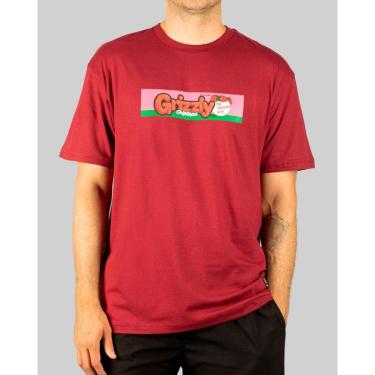 Imagem de Camiseta Grizzly Chew On This Strawberry Ss Tee  - Burgundy-Unissex