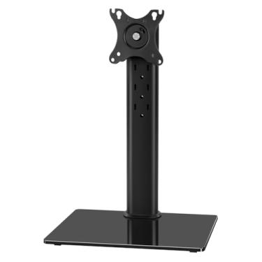 Imagem de KKTONER Suporte único para monitor de computador com movimento total, suporte giratório para mesa de 13 a 32 polegadas, suporte ajustável para monitor Vesa 75 * 75 mm/100 * 100 mm, suporta 35 kg
