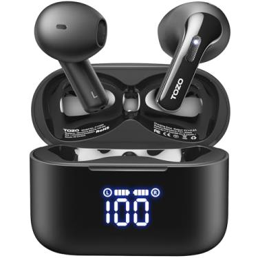Imagem de TOZO Tonal Fits T21 Wireless Earbuds, 5.3 Bluetooth Headphone, Sem in Ear com Cancelamento de Ruído de Microfone Duplo, 44H Playback Stere Sound with Power Display Wireless Charging Case Preto