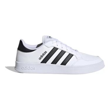 Tênis Infantil Adidas Breaknet Lifestyle Court Lace - Branco+Preto