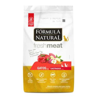 Imagem de Racao De Carne Para Gato Castrado Fórmula Nat Fresh Meat 7Kg