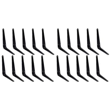 Imagem de 20 peças parafusos angulares plantador diy pendurado flutuante dever madeira montagem na parede prateleiras livro suporte de ferro prateleiras L pesadas, estante fixador pré-perfurado pote cm canto de