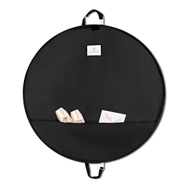 Imagem de Bolsa de tutu profissional para panquecas de dança – reforço de 7,6 cm, 2 bolsos profundos para saias tutu, fantasias de armazenamento de viagem, bailarinas e dançarinos competitivos, Corvo, 40-Inch