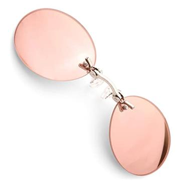 Imagem de PLOPLO Óculos de sol retrô redondos com clipe no nariz Matrix Morpheus Movie sem aro, rosa, Normal Size