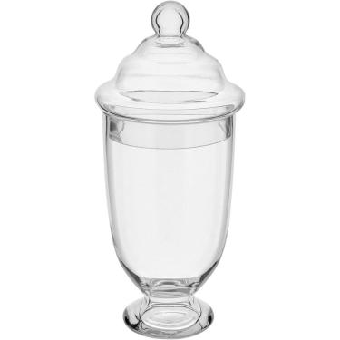 Imagem de POTICHE VASO DECORATIVO BOMBONIERE VIDRO 27x12x12cm 