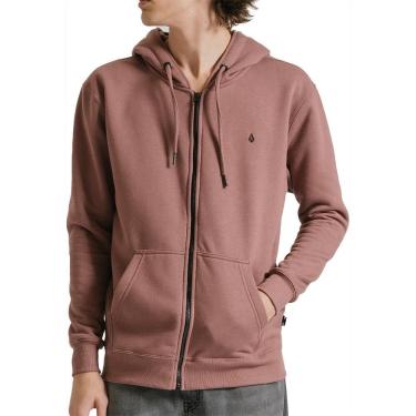 Imagem de Moletom Volcom Aberto Single Stone WT24 Masculino Bordô