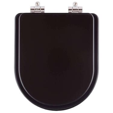 Imagem de Assento Sanitário Poliester Soft Close Link Marrom Fosco para vaso Deca