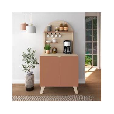 Imagem de Cantinho do Café Artely Viena com 2 portas e 3 prateleiras – 80cm de largura